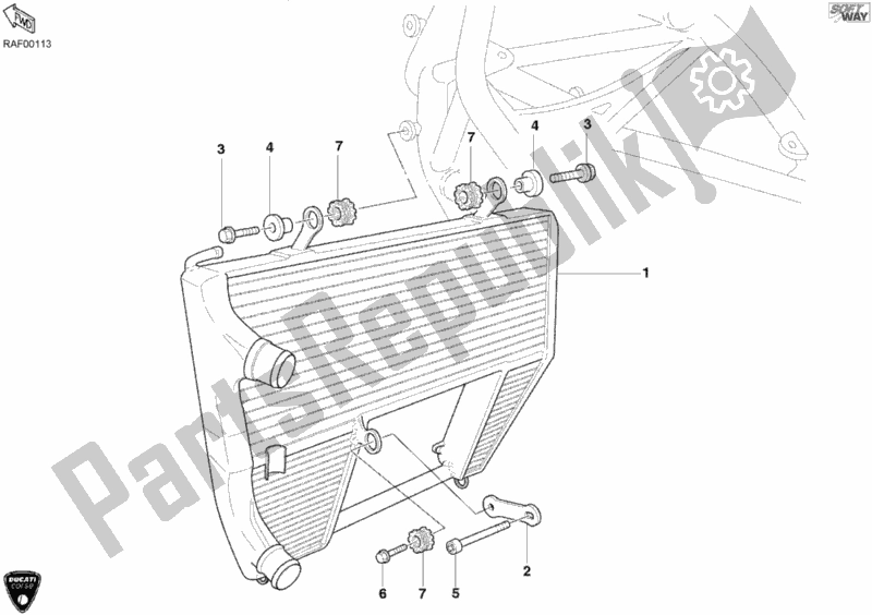 Wszystkie części do Ch? Odnica Wody Ducati Superbike 998 RS 2002